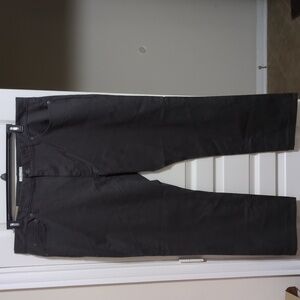 Men's Dark Gray Denim Like Pants Slim Fitting